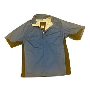 NWT Nike Golf men’s 1/4 zip Blue & Black Polo waterproof lightweight Shirt large
